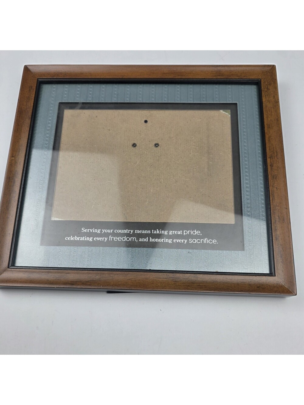 Frame Picture 5 x 7 Honoring your Service Military Wood Blue Matting